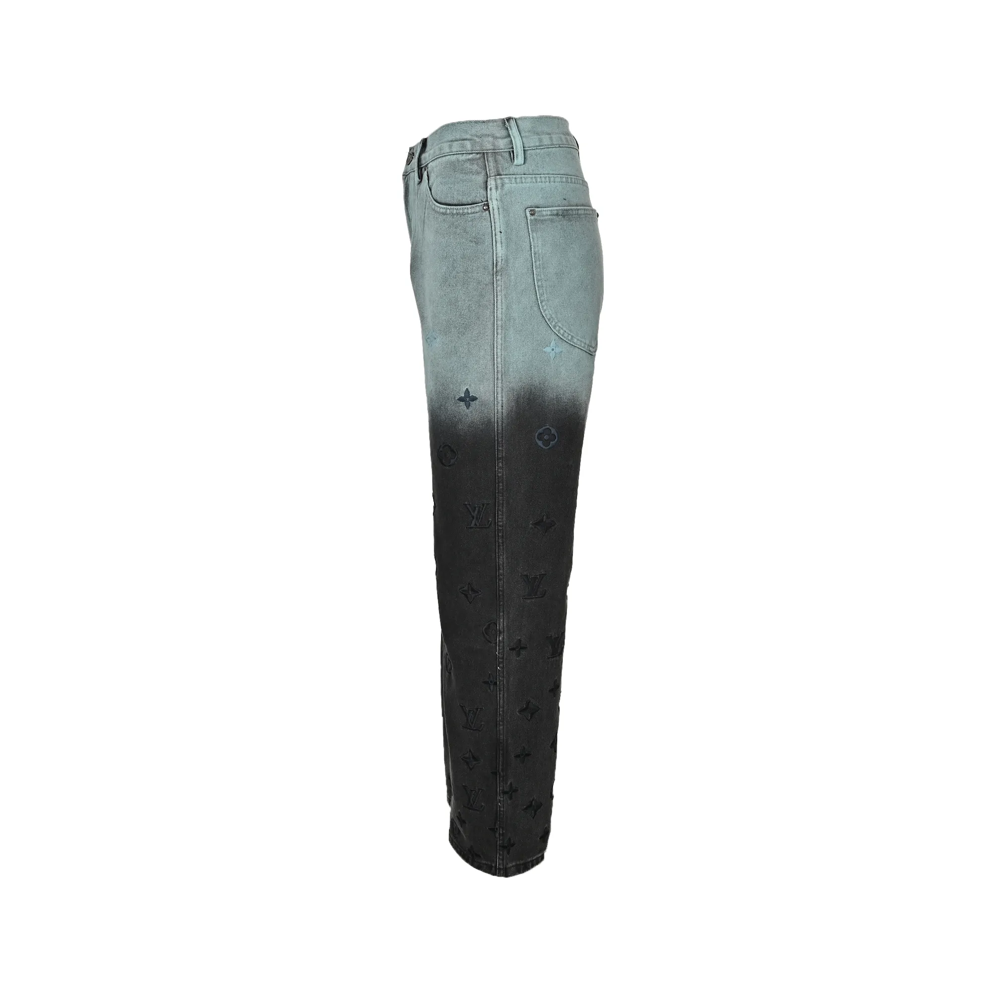 Louis Vuitton/Louis Vuitton Louis Vuitton presbyopic gradient embroidered jeans